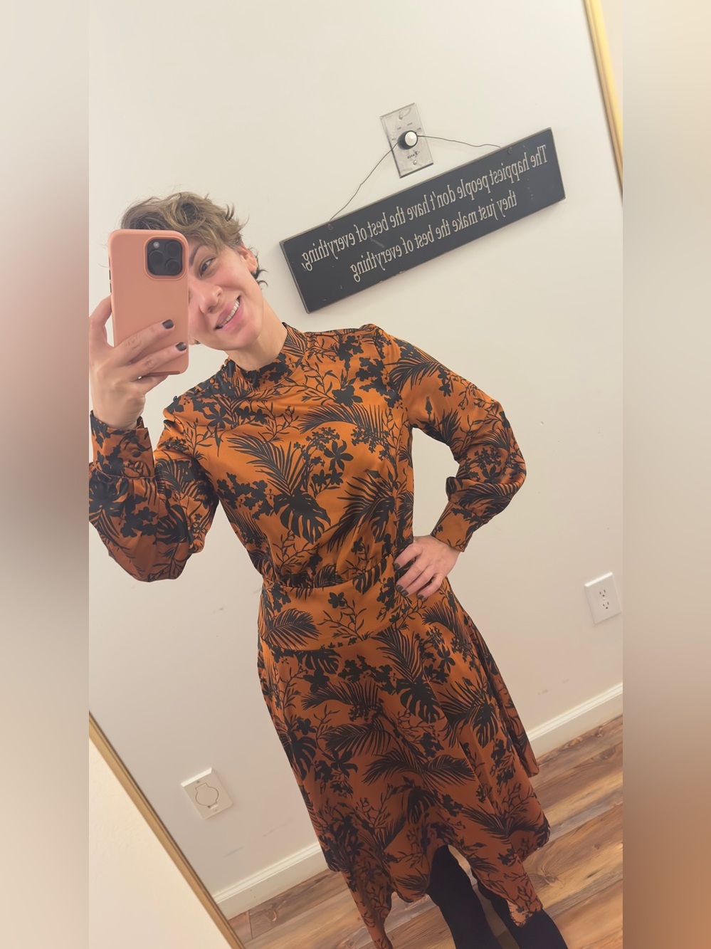 Bronze & Black asymetrical Tunic